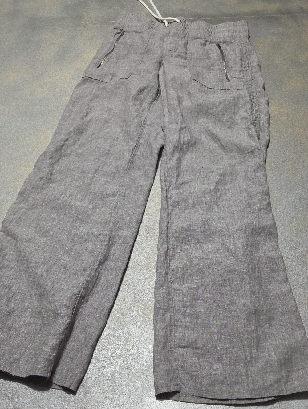 Athleta Wide-Leg 100% Linen-Blend Pants — Gray Pictures Do Not Do Justice.